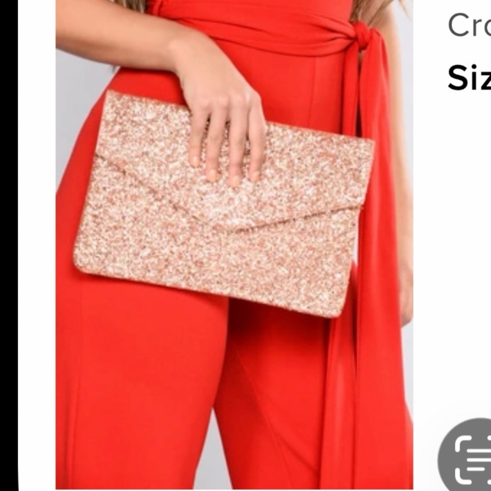 Glittery Pink Clutch Bag